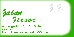 zalan ficsor business card