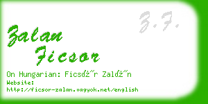 zalan ficsor business card